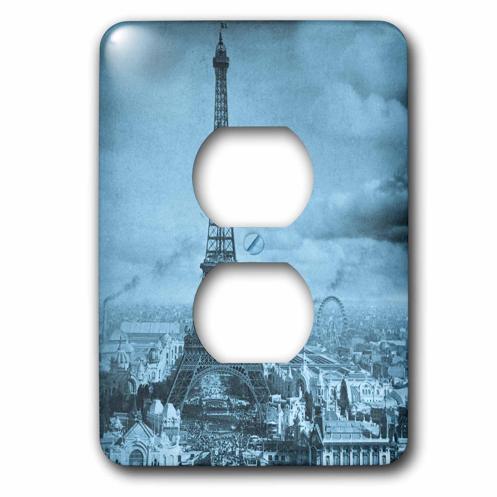 Tour Eiffel Paris France plaque haut de gamme multicolore 2 prises