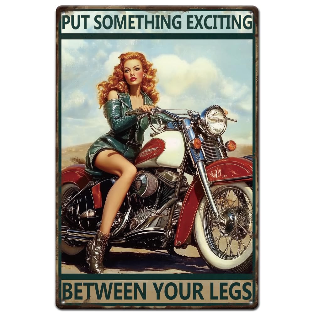オーダー受付パネル♡Girlパネル❤︎レトロバイク Amazon.com: SUPERDANT Motorcycle Lady Tin Signs Pinup Girl Funny
