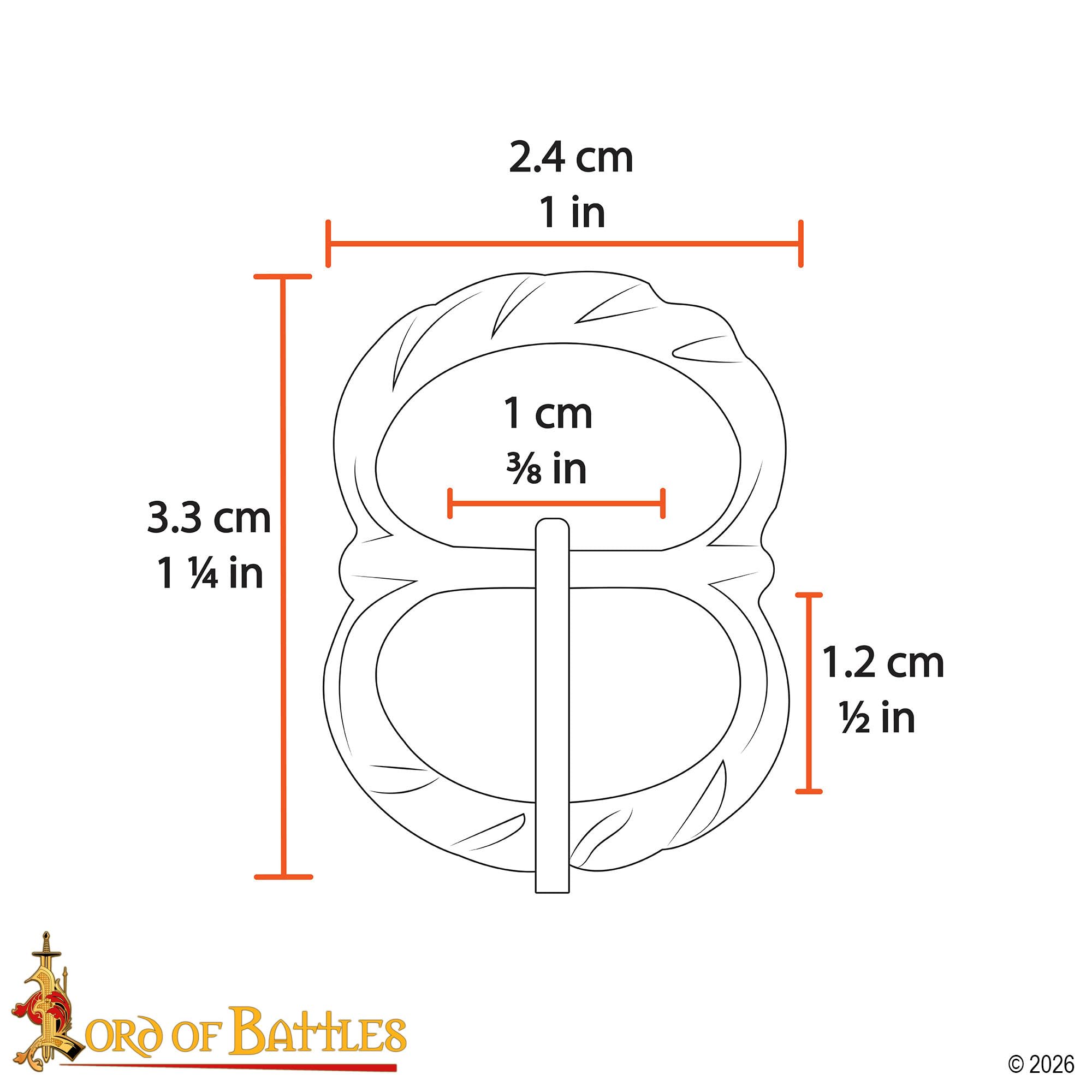 Lord of Battles Fibbie per cinture in ottone massiccio, fibbia medievale storica per cinture in pelle, borse e artigianato in pelle fai da te