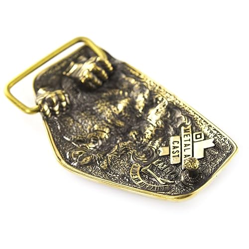 Miniatura 4 de Archangel Michael belt buckle, Christian San Miguel solid brass belt bukle