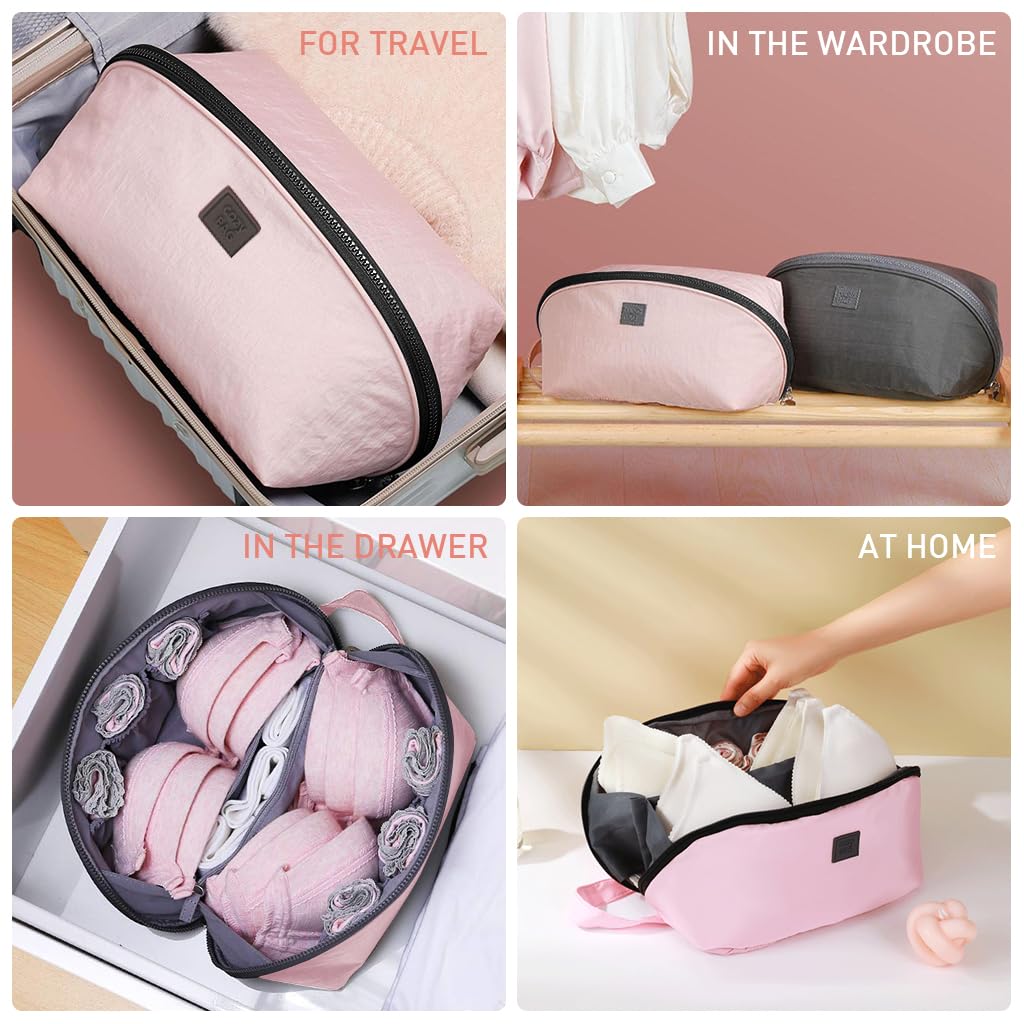 MAYCREATE Bra Undergarments Travel Organizer Pouch Bag - Multi-Compartment 2