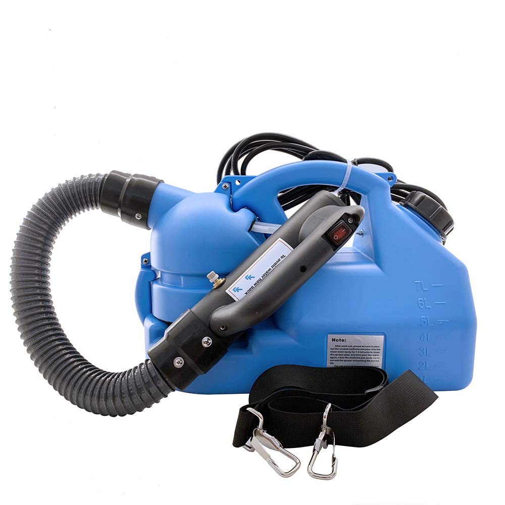 Fogger Machine Atomizer Backpack Sprayer 7L Electric Intelligent Ultra Low Capacity U-L-V Mosquito Fogger for Office, Station, School, Restaurant, Garden, Home 110V (Blue)