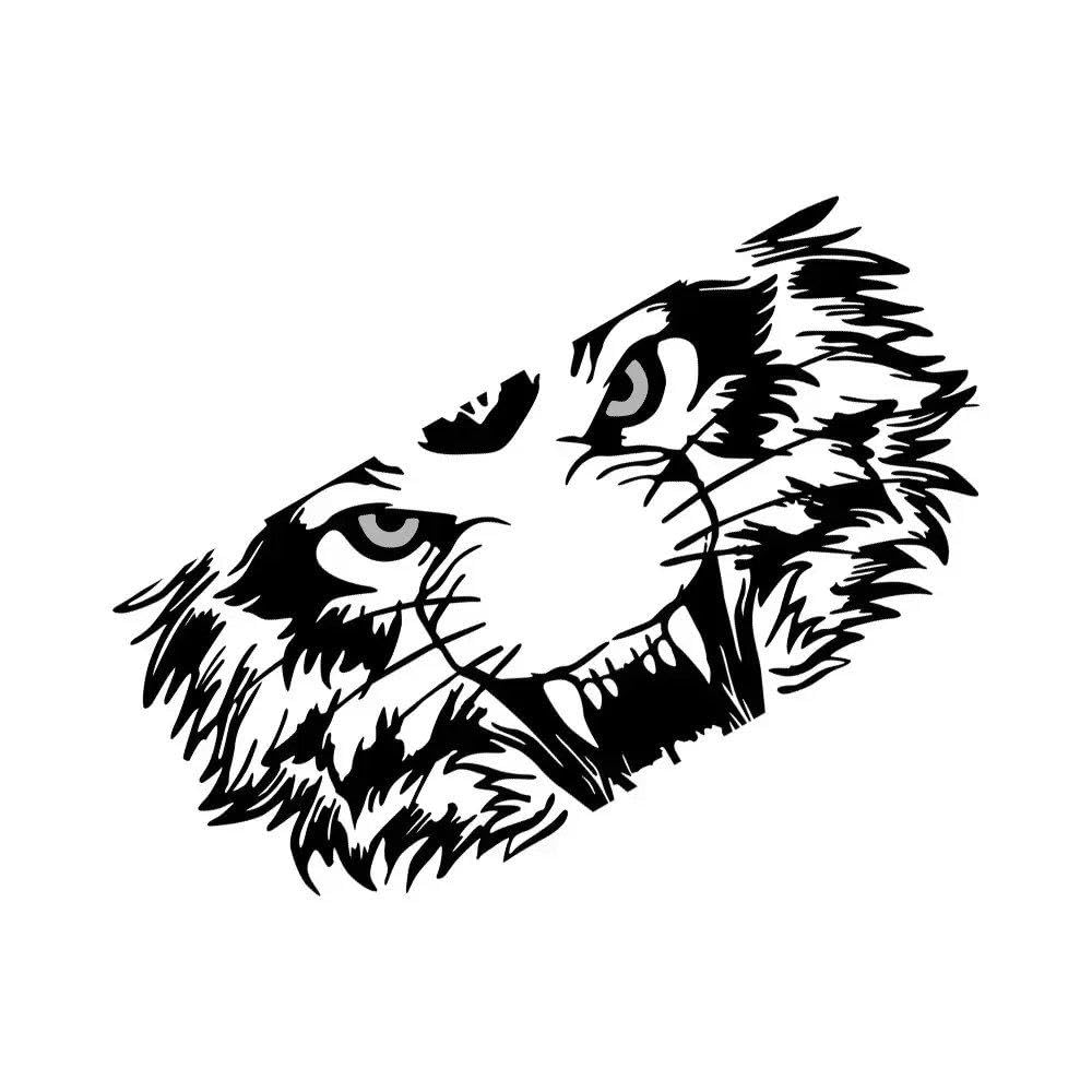 Dabhuoc Black Gray Pickup Tailgate Stickers Tiger Graphics Car Decals(Black Gray)
