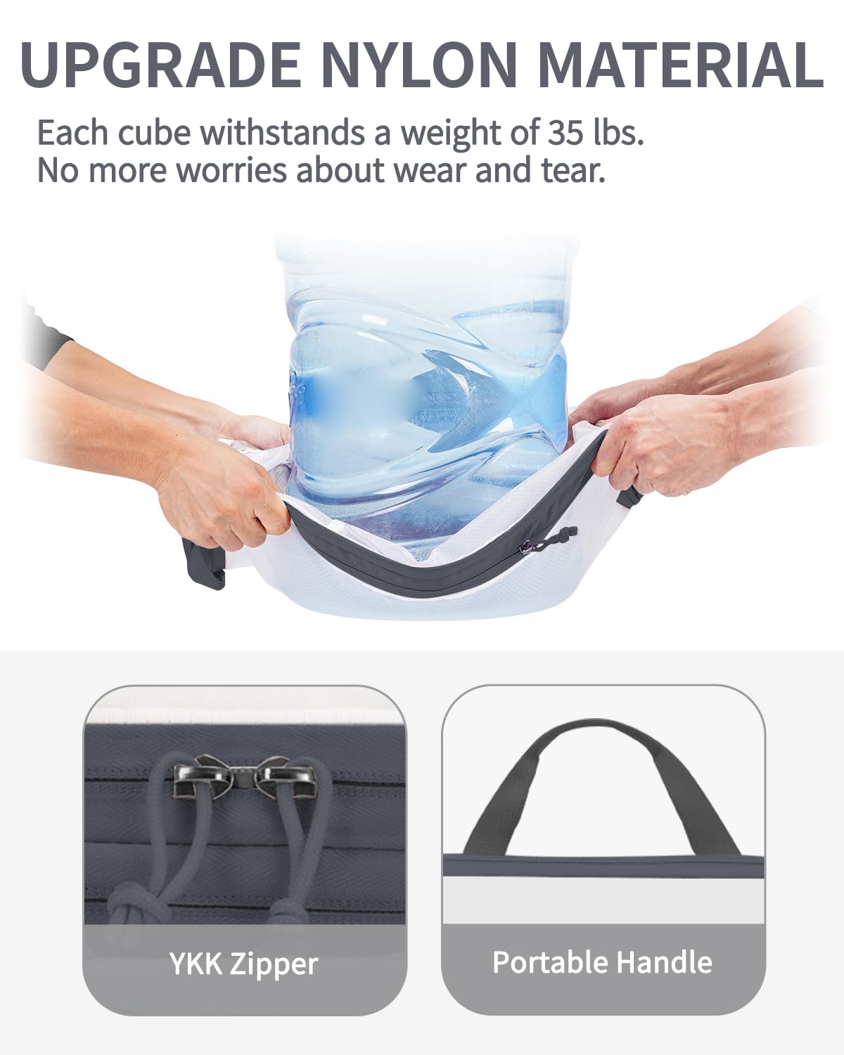 ECOHUB 6 Set Compressie Verpakking Kubussen, Mesh Ultralichte Organizers Reisbagage, Recyclen Compression Packing Cubes, Kofferorganizer, Bagageorganizer Set, Pakkubussen(Grijs