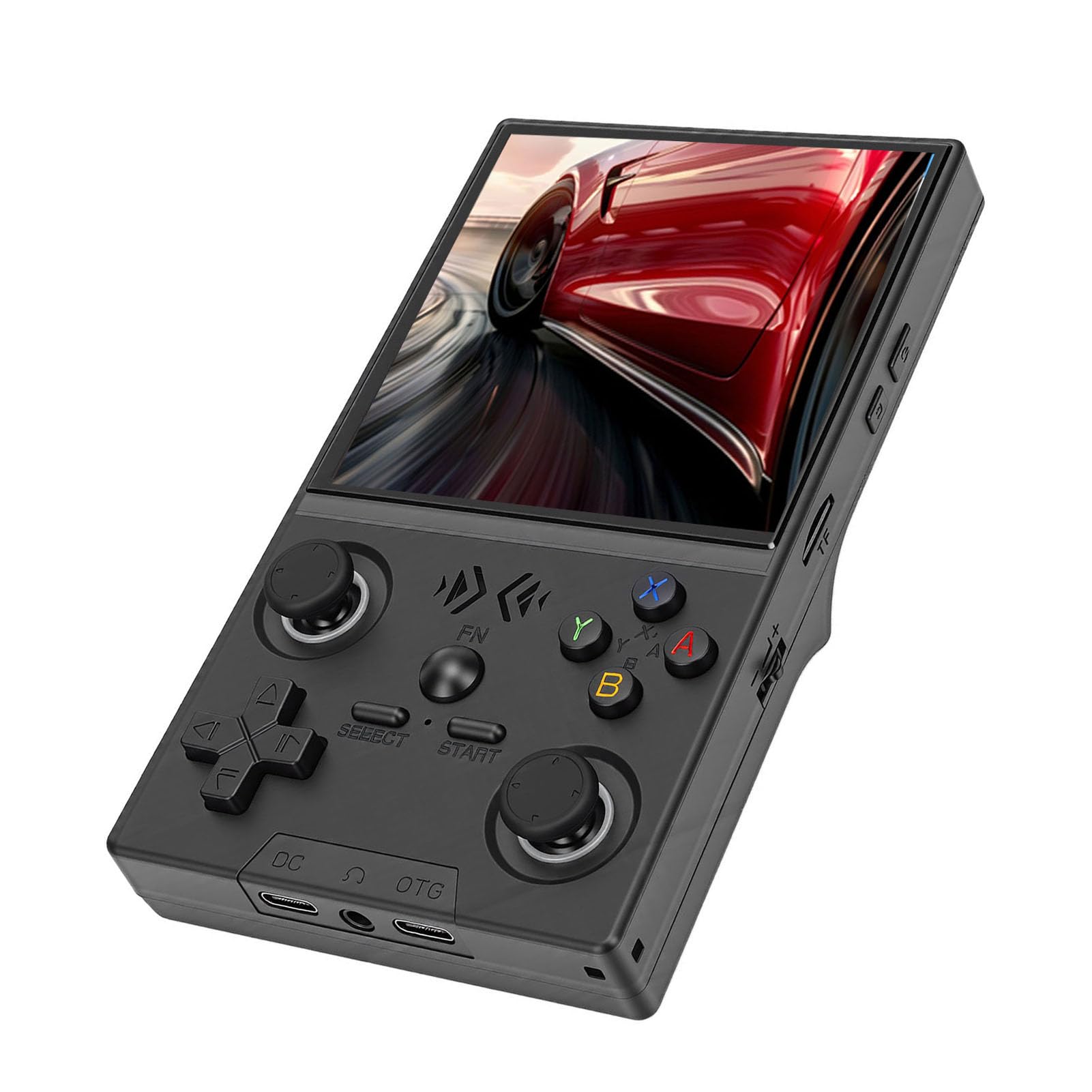 PUSOKEI Retro-Handheld-Spielekonsole |Tragbarer WiFi-Player mit 4-Zoll-HD-720x720-Bildschirm, Unterstützt Open Source (64G)