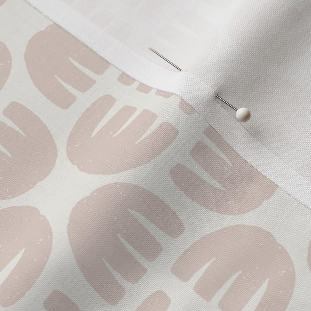 Spoonflower Fabric - Geometric Flowers Abstract Floral Pastel Shapes Modern Minimalism Printed on Petal Cotton Fabric Fat Quarter - Sewing Quilting Apparel Crafts Decor
