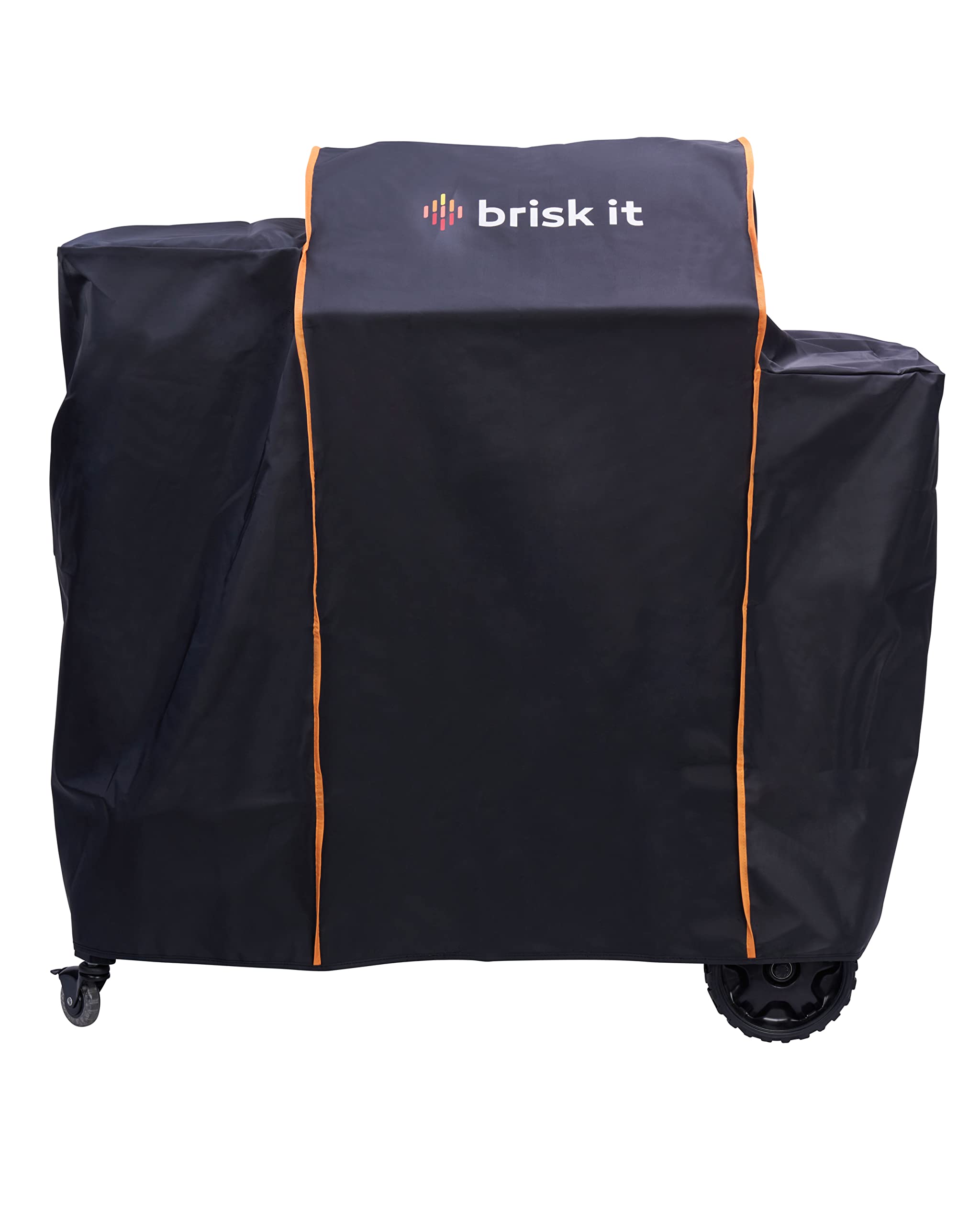 Brisk It Grill Cover for Origin-580 Wood Pellet Grill, Heavy Duty Waterproof Smoker Cover, Full Length, Black