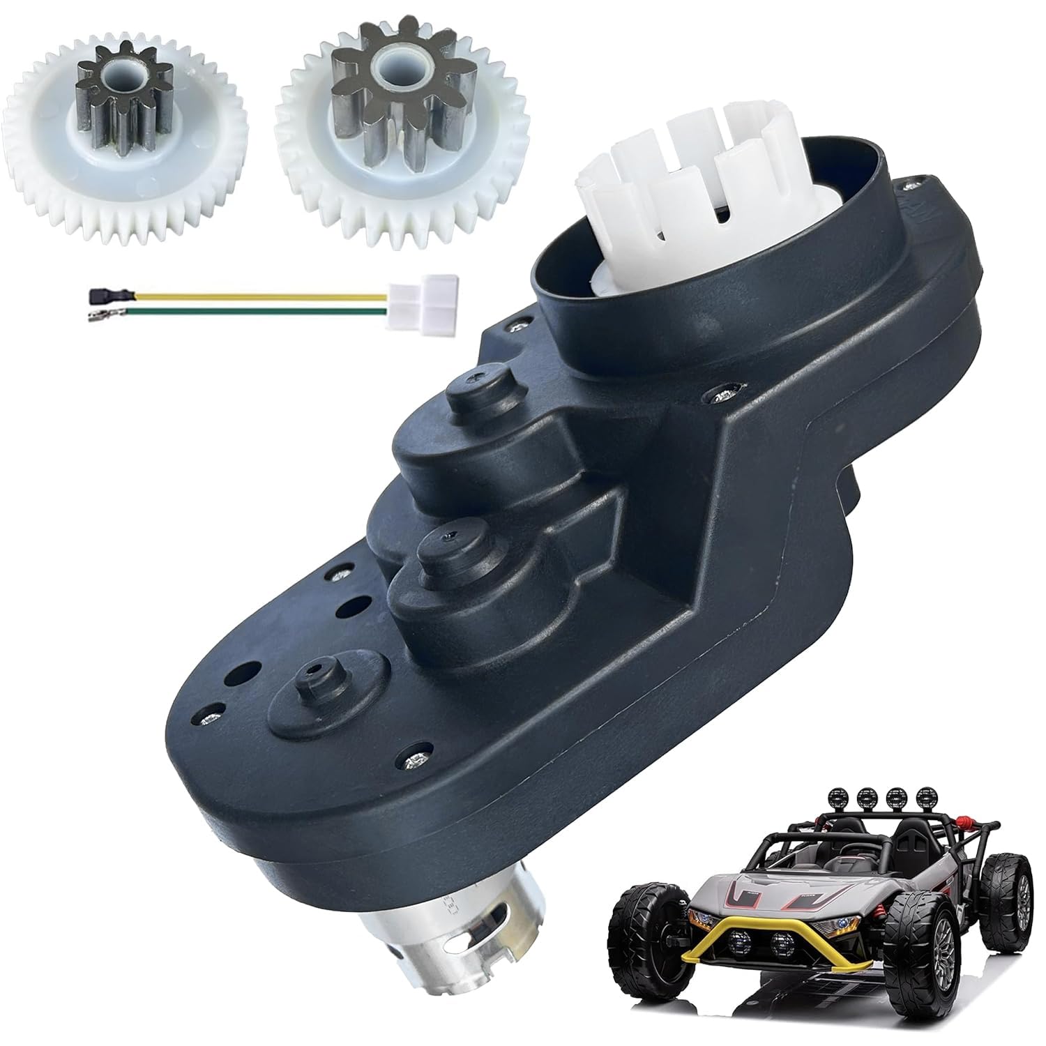 Photo 1 of Power Wheels 12V RS550 40000RPM High Speed Powerful Gearbox Drive Motor Upgrade for Kids Ride on Mltoys Replacement Parts for Ford f150/Fisher Price/Kawasaki Kfx/Phantom