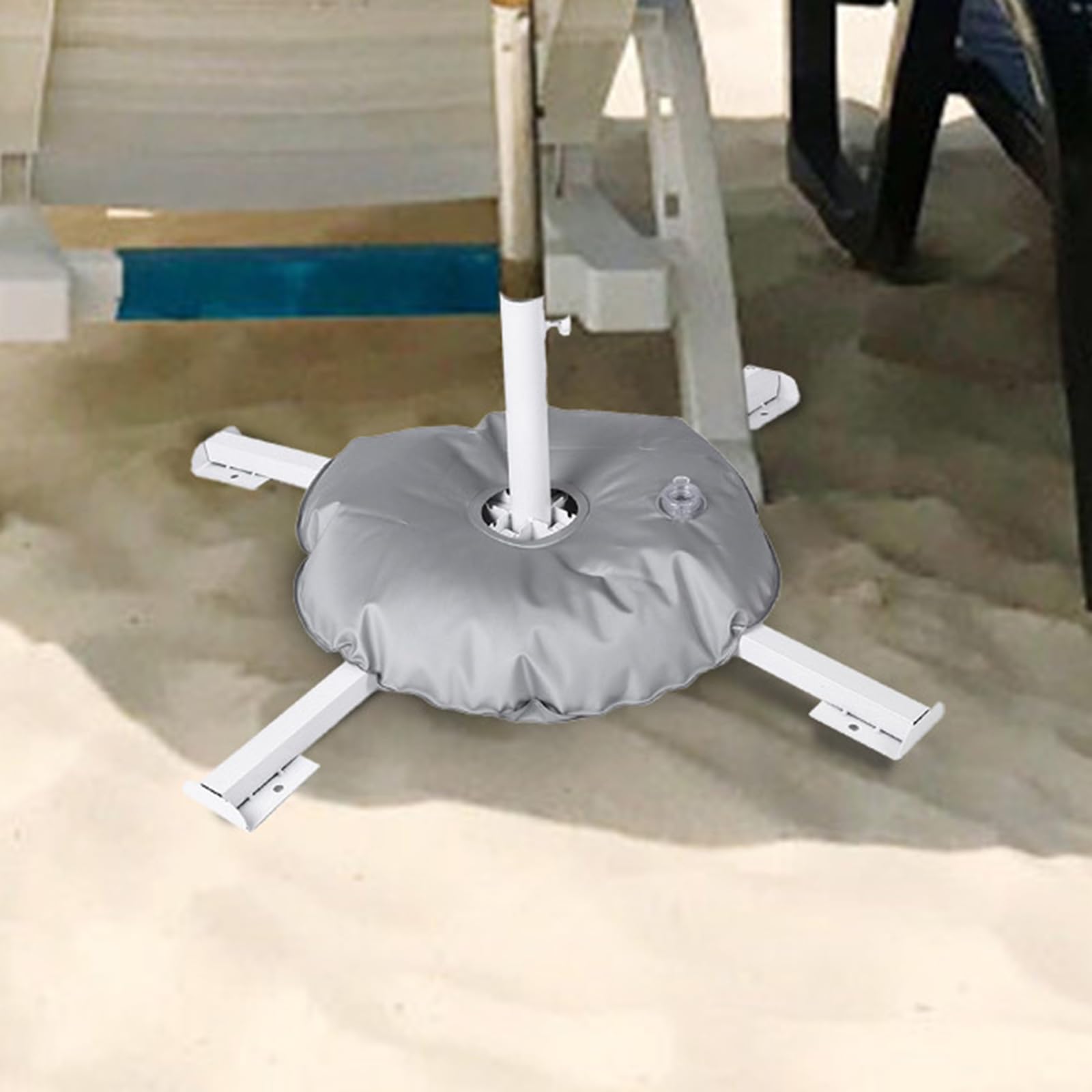 Supporto per ombrellone, supporto per ombrellone da prato, base per ombrellone, resistente spina ad anello, supporto pieghevole per ombrellone da spiaggia, ombrellone, ombrellone da giardino