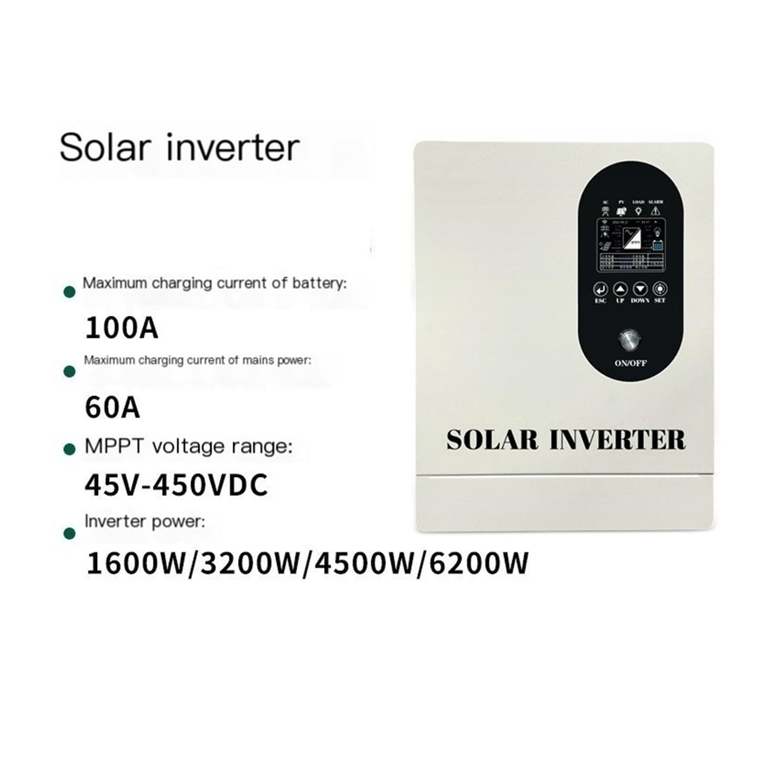 Inversor híbrido Solar MPPT, inversor Solar MY-AH1600 de 24 V a 220 V