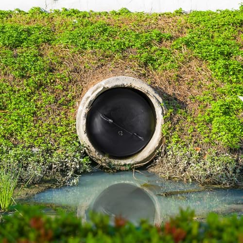 Image of Glooglitter 12 Inch Inflatable Pipe Plug Sewer Test Plug Rubber Plumbing Test Balloon Ball for Sewage Pipeline Inspection (with 39.37 Plastic Extension Hose)
