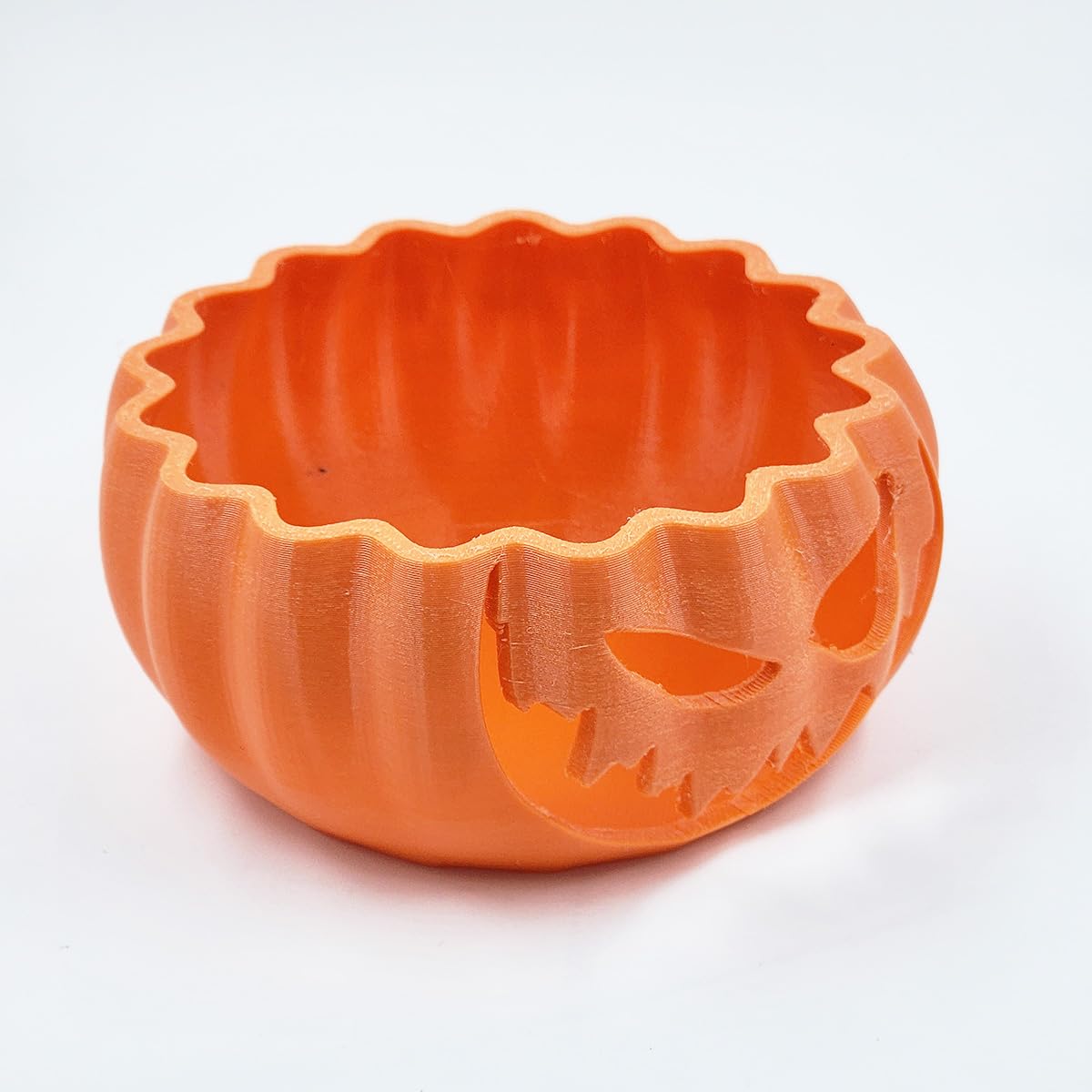 CUBIX3D Pumpkin Candy Bowl | Halloween Decorative Bowl with Spooky Face Design | Orange Tabletop Candy Holder for Parties, Snacks & Home Decoration – 13 x 6 cm-image-12