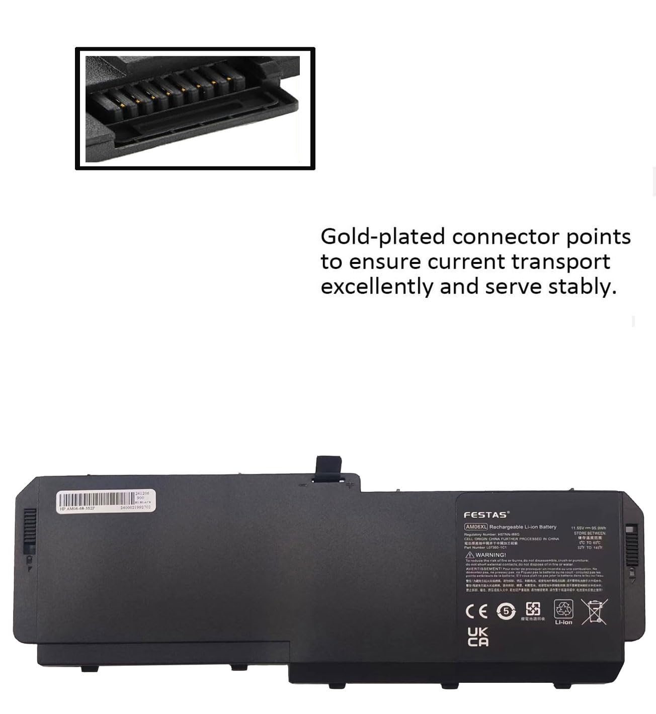 FESTAS AM06XL Batteria Compatibile con HP ZBook 17 G6 Series,