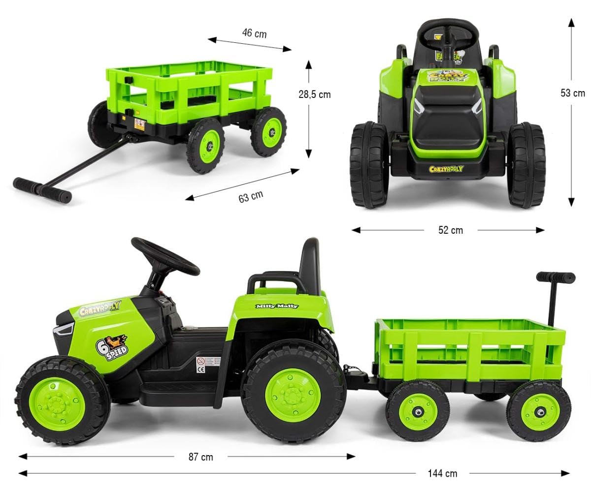 Trattore elettrico Rolly Verde