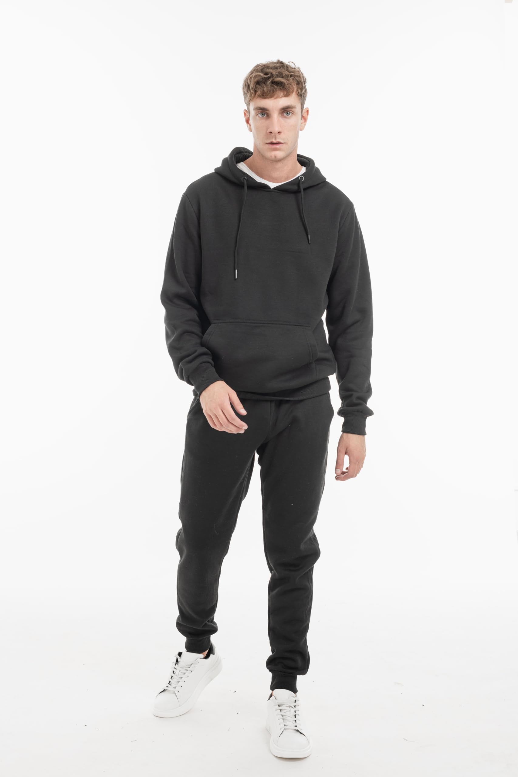 TONY BACKER Tuta Uomo In Cotone Sportiva Con Chiusura Zip Completo Tuta In Casa