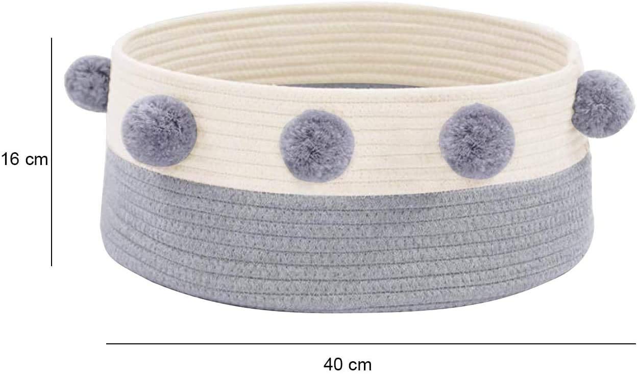 كيه اتش سرير للقطط على شكل سلة للحيوانات الاليفة، بساط خدش للحيوانات الاليفة، وسادة من حبل قطني منسوج قابل للغسل للكلاب والقطط