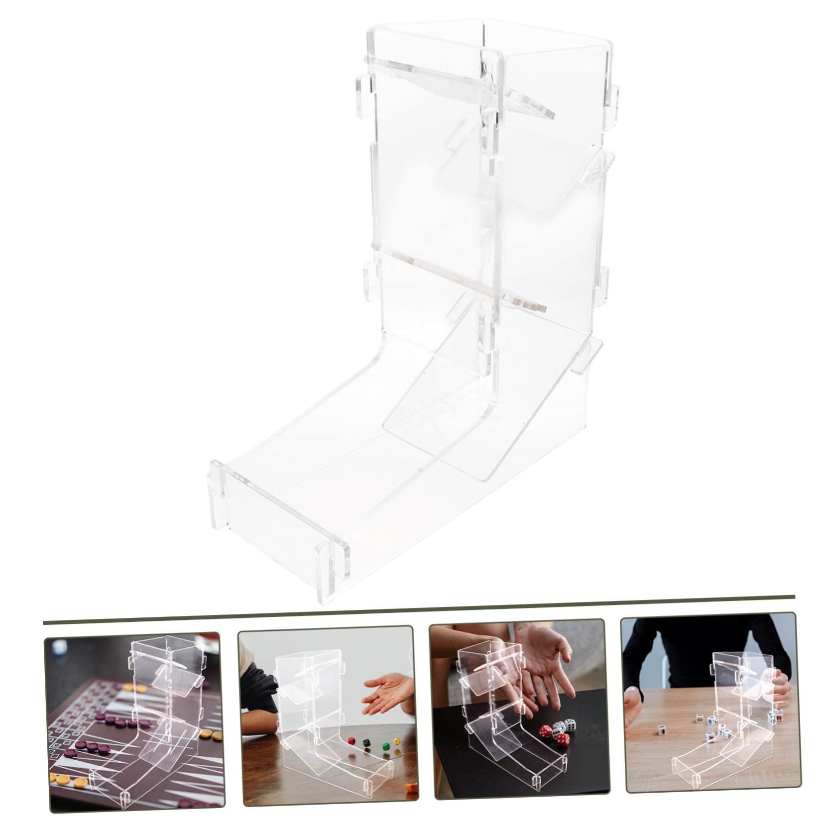 Tour à Dés Portable en Acrylique pour Jeux de Rôle, 1 Pièce | Distributeur Compact, Usage Voyage, Facile à Nettoyer et Résistant à L’usure