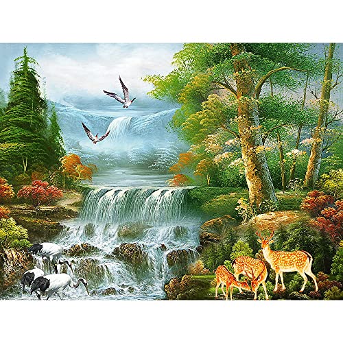 Paysage grand format en diamond painting pour sublimer votre salon