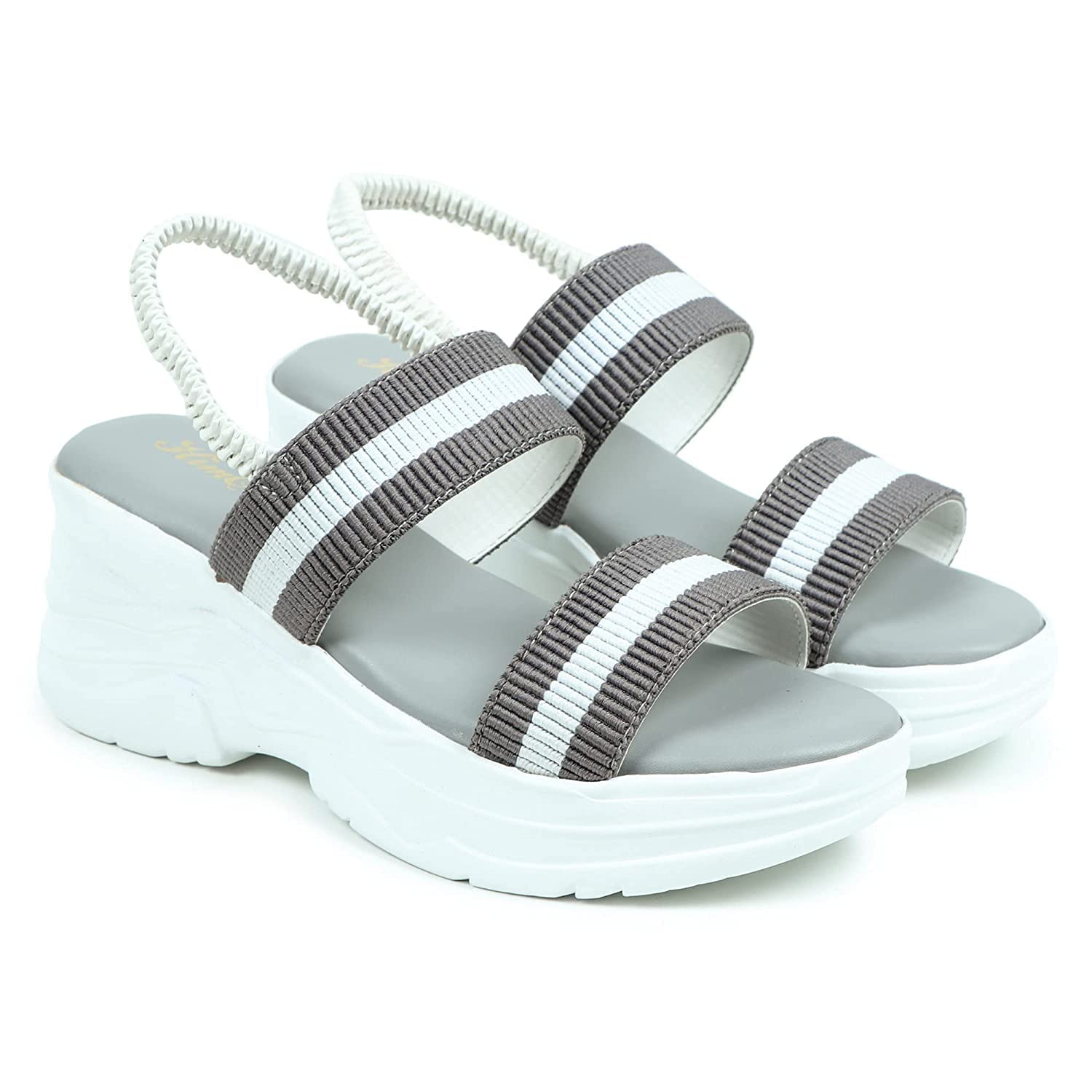ArranQue Girls Trendy Wedges Sandal For Women/Girls High Heel Wedges Sandal For Women Sandal Criss C (Grey Size 36, UK3) (B0C6XVQMGS) Amazon Price History, Amazon Price Tracker