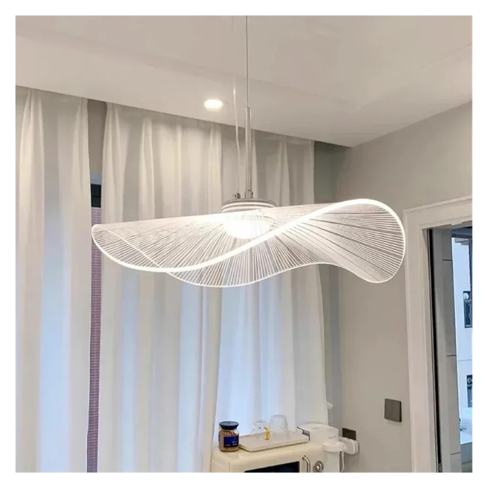 Lustre LED acrylique feuille de lotus plafonnier suspension chambre salon