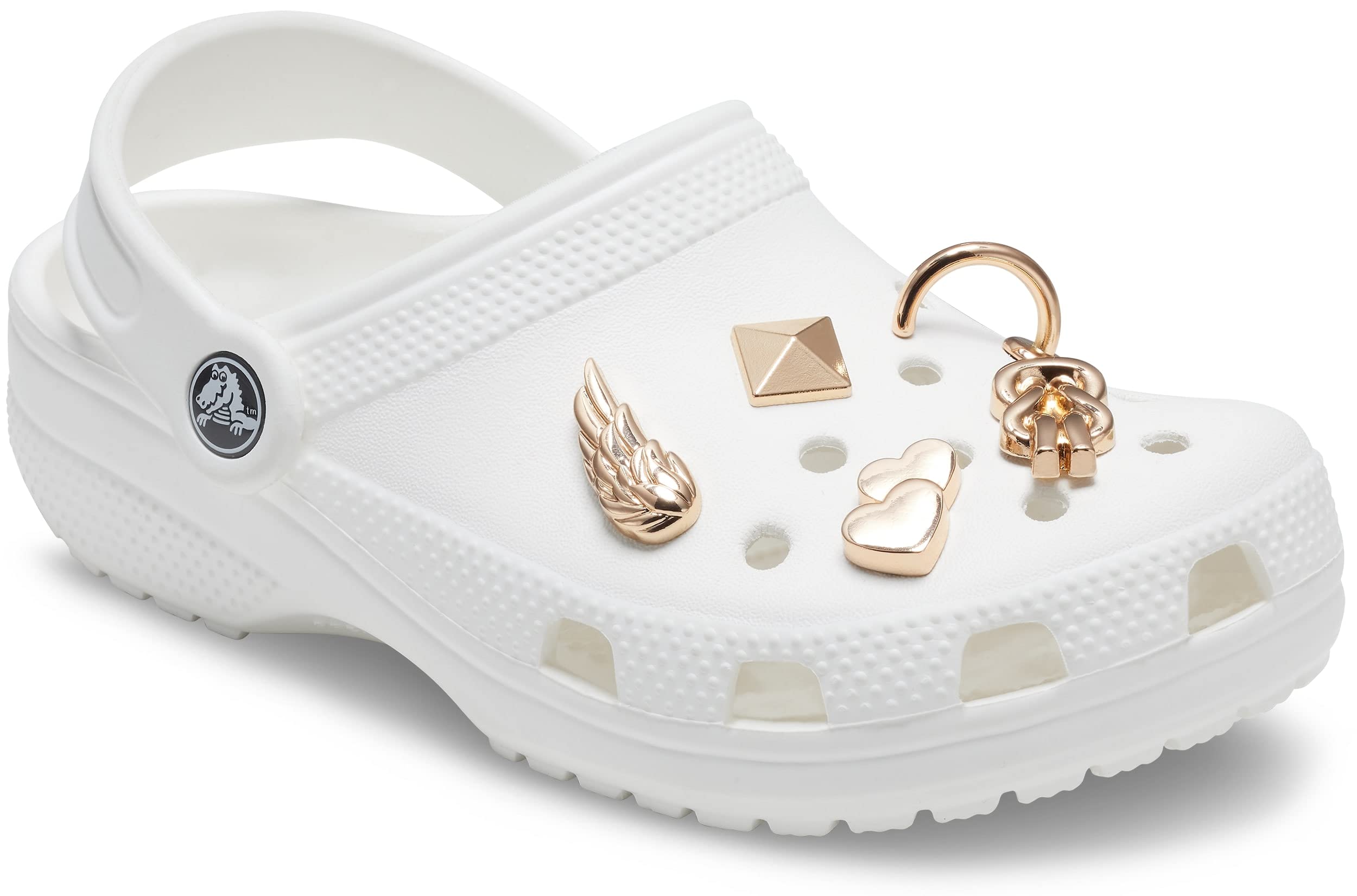 Crocs Unisex's Elevated Gold Gurl 5-pak zawieszek do butów, jeden rozmiar, Elevated Gold Gurl 5-pak, Rozmiar Uniwersalny