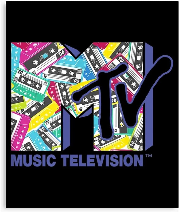 MTV Logo with Retro 80S Tapes 80 S Cool Retro Canvas Art