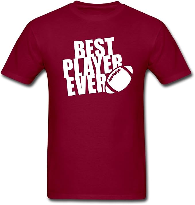 Amazon KINGShirtsPersonalize Men s BEST FOOTBALL PLAYER EVER T Shirts Burgundy XX Large 