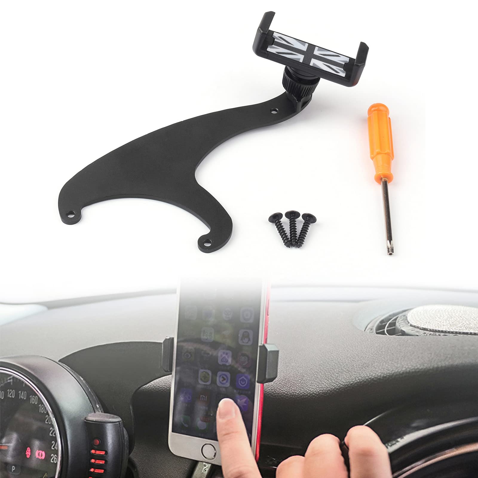 KOYILTD Mobiele telefoonhouder voor Mini Cooper S JCW One F54 F55 F56 F57 F60, speciale navigatie-telefoonhouder voor centrale besturingsscherm (stijl 1 KOYILTD Mobiele telefoonhouder voor Mini Cooper S JCW One F54 F55 F56 F57 F60, speciale navigatie-telefoonhouder voor centrale besturingsscherm (stijl 1