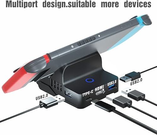 Miniatura 2 de Switch Dock para Nintendo Switch y Switch OLED versión mejorada Dock portátil Nintendo Switch Dock Base de repuesto Nintendo Switch Estación de