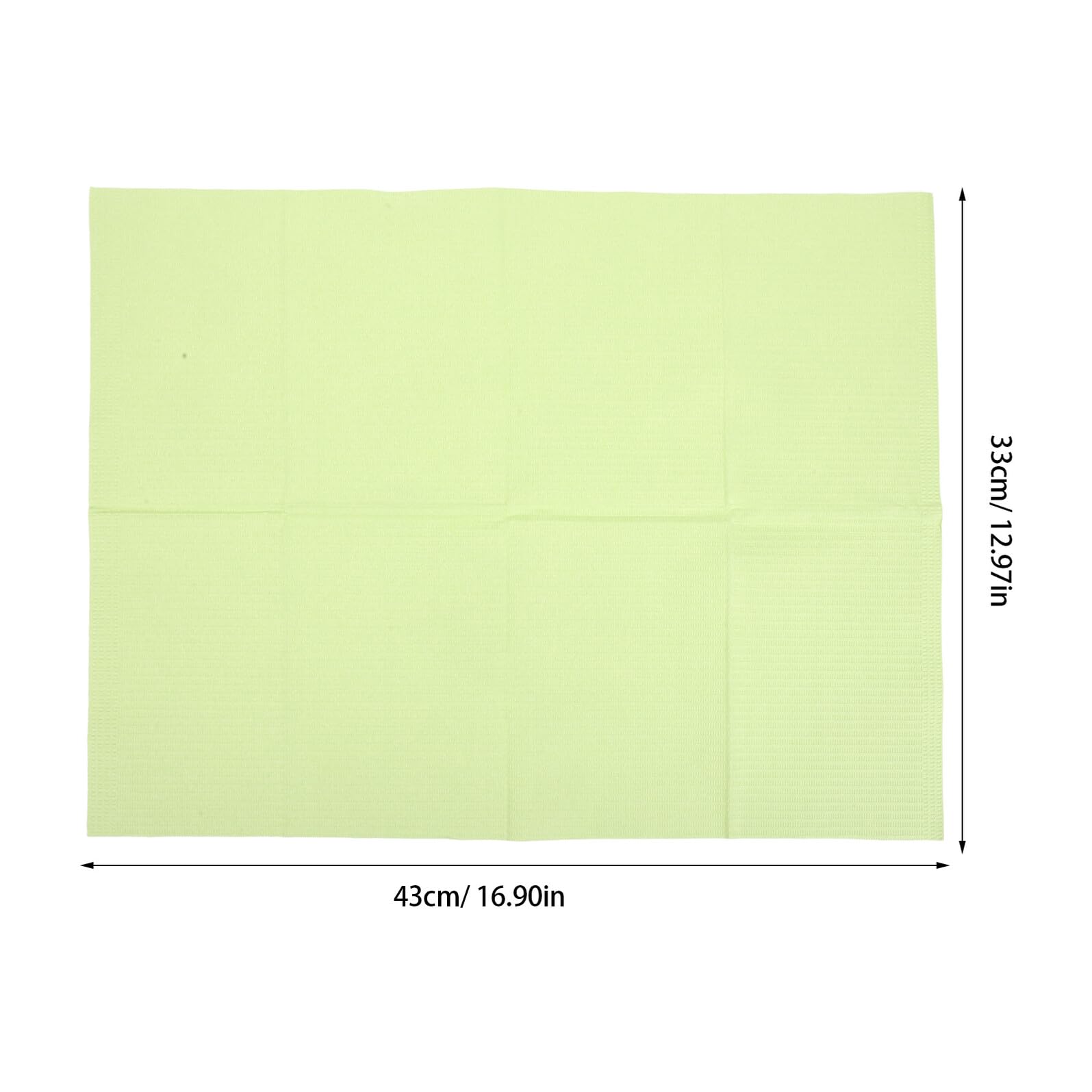 125 Pezzi Bavaglini Monouso in Carta Verde 43X33 CM Tappetino Assorbente per Manicure e Tatuaggi Protezione Igienica per Cliniche Dentali Centri Estetici e Studi Nail Art