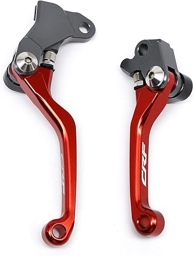 Miniatura 9 de Palancas de pivote de freno de embrague para moto de cross CRF125F CRF 125 F 125F 2020 2021 2022 2023 plegable CNC rojo