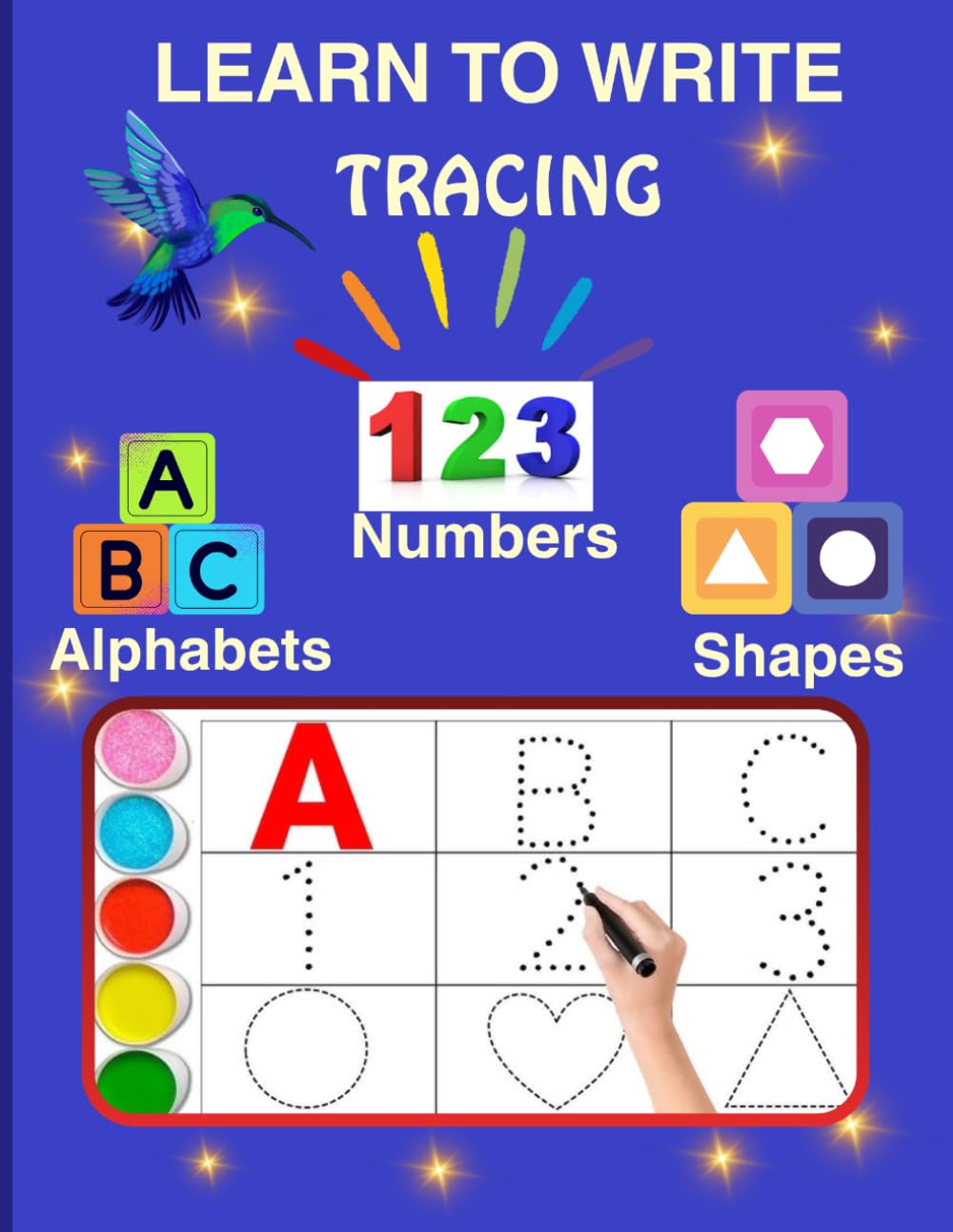 Learn to write ABC 123 Shapes by Tracing