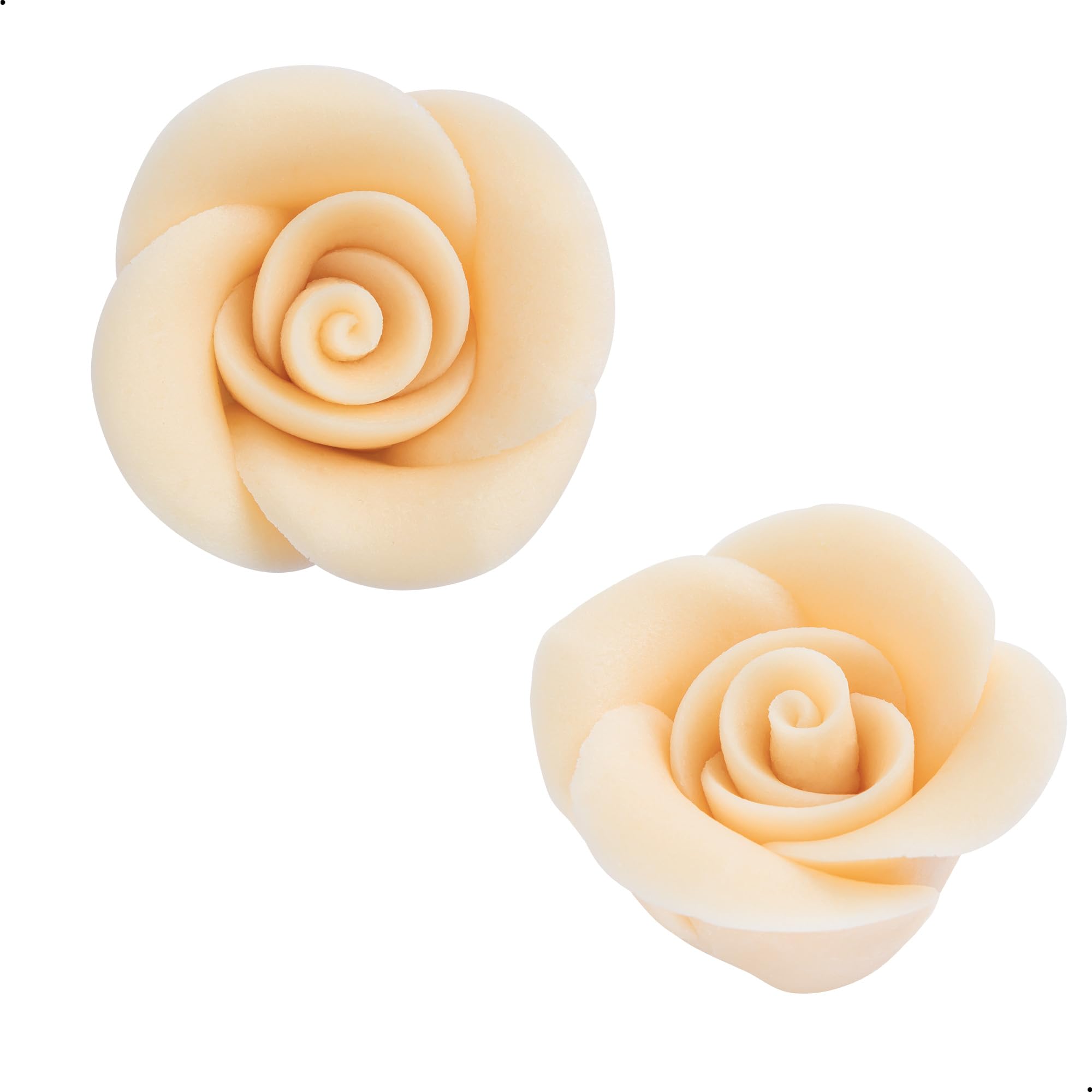 Günthart 48 Stück Marzipan Rosen klein, Größe 57 x 18 mm, rot, rosa, gelb, weiss, orange für Hochzeitstorten