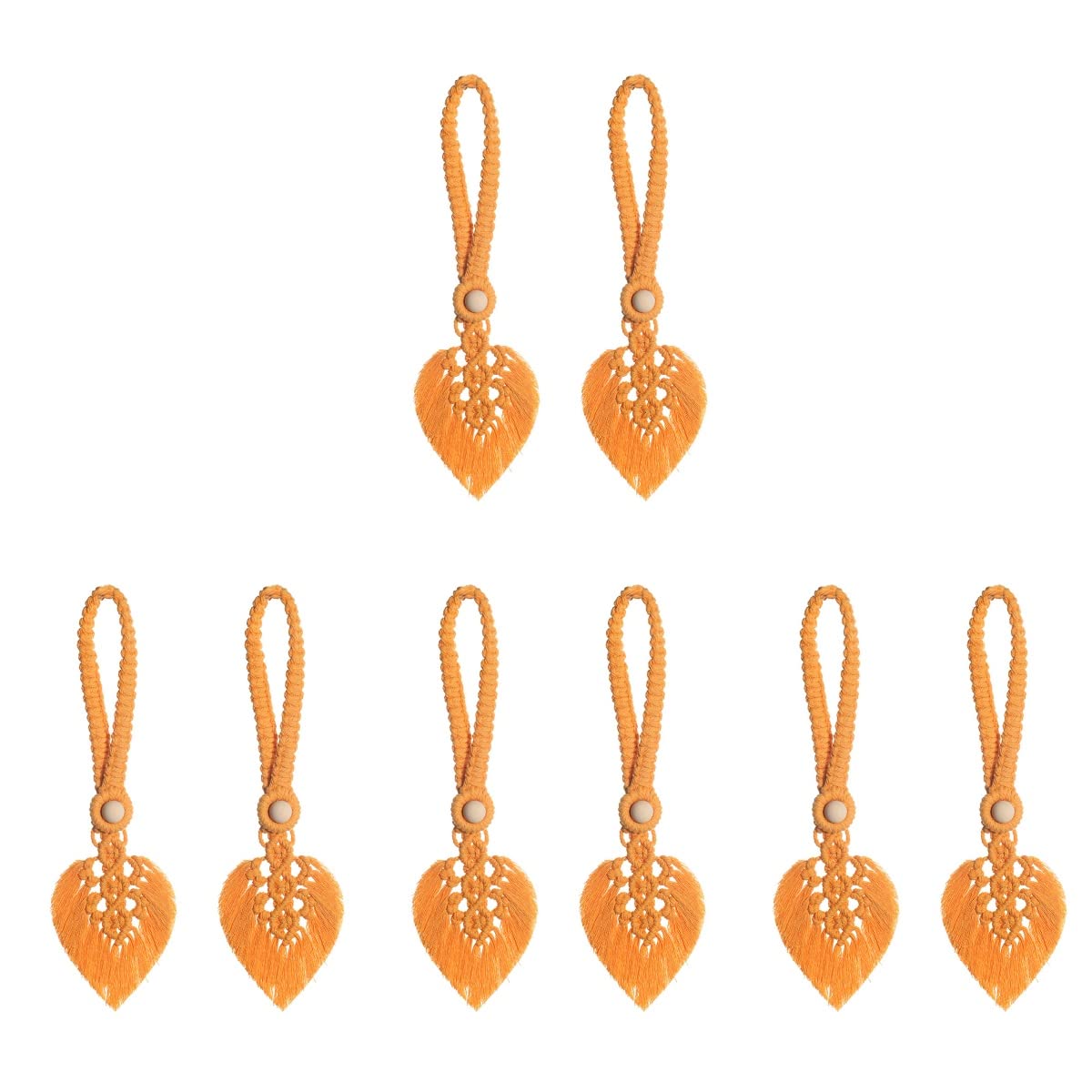 Cabilock 4 Sätze Seil Zum Binden Von Vorhängen Dekorationen Doppelt Wand Party Teppich Hauszubehör Halten Sie Pin-Haken, Goldenen Vorhang Haken Für Gardinengleiter Orange Holz 2 Stück * 4