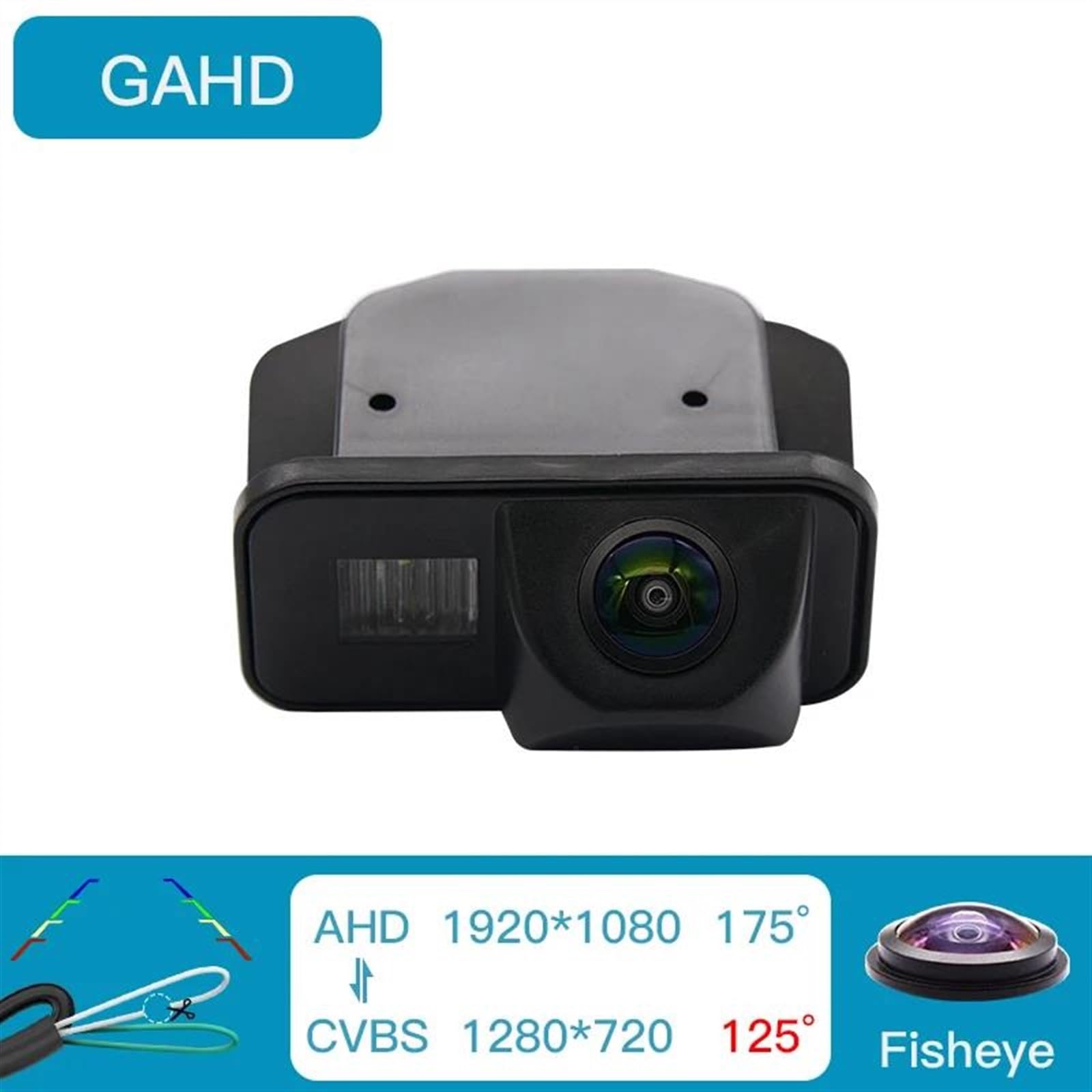 Cámara De Visión Trasera De Marcha Atrás para Toyota para Corolla 2007-2012 2013 2014 2016 para Auris para Avensis T25 T27 E12 E14 E15 170 ° HD 1080P CáMara Marcha AtráS AutomóVil (Talla : GAHD-B)