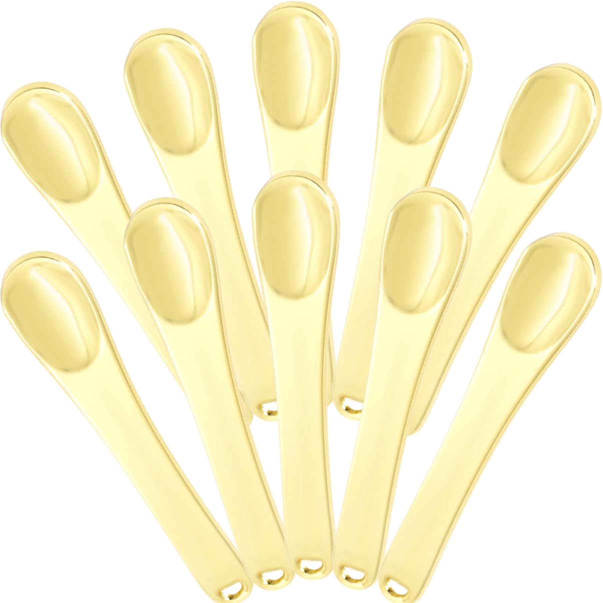 minkissy 50stücke Edelstahl Kosmetik Spateln Für Gesichtscremes Wiederverwendbare Make-up Löffel Mit Aufhängeloch Für Hygienische Anwendung Von Lotionen Und Cremes