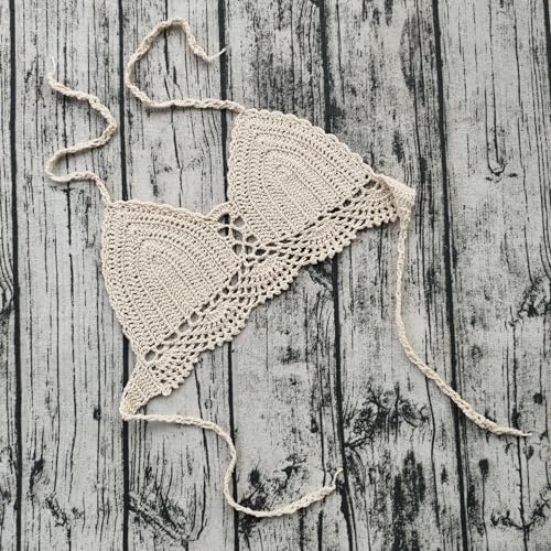 Women Crochet Bikini Halter Bralette Backless Camisole Knit Bra Tops Summer Beachwear4