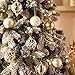 Valery Madelyn Christmas Ornaments Set, 30ct 2.36 Inches White and Gold Shatterproof Christmas Tree Decorations Ball Ornaments Bulk, Elegant Hanging Ornaments for Xmas Holiday Party Decor