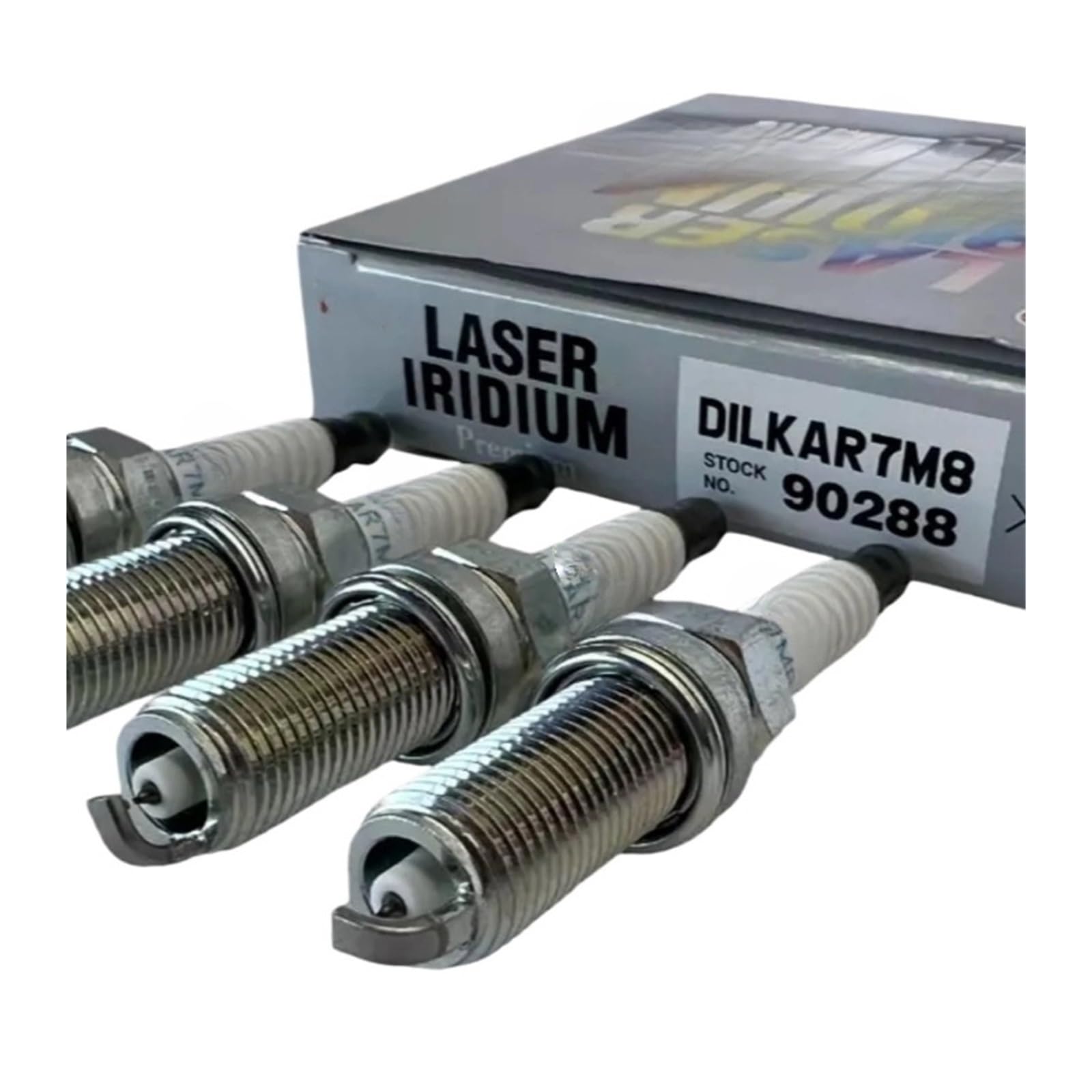 4-6pcs Laser Dual Iridium Spark Plug DILKAR7M8 90288 Compatible