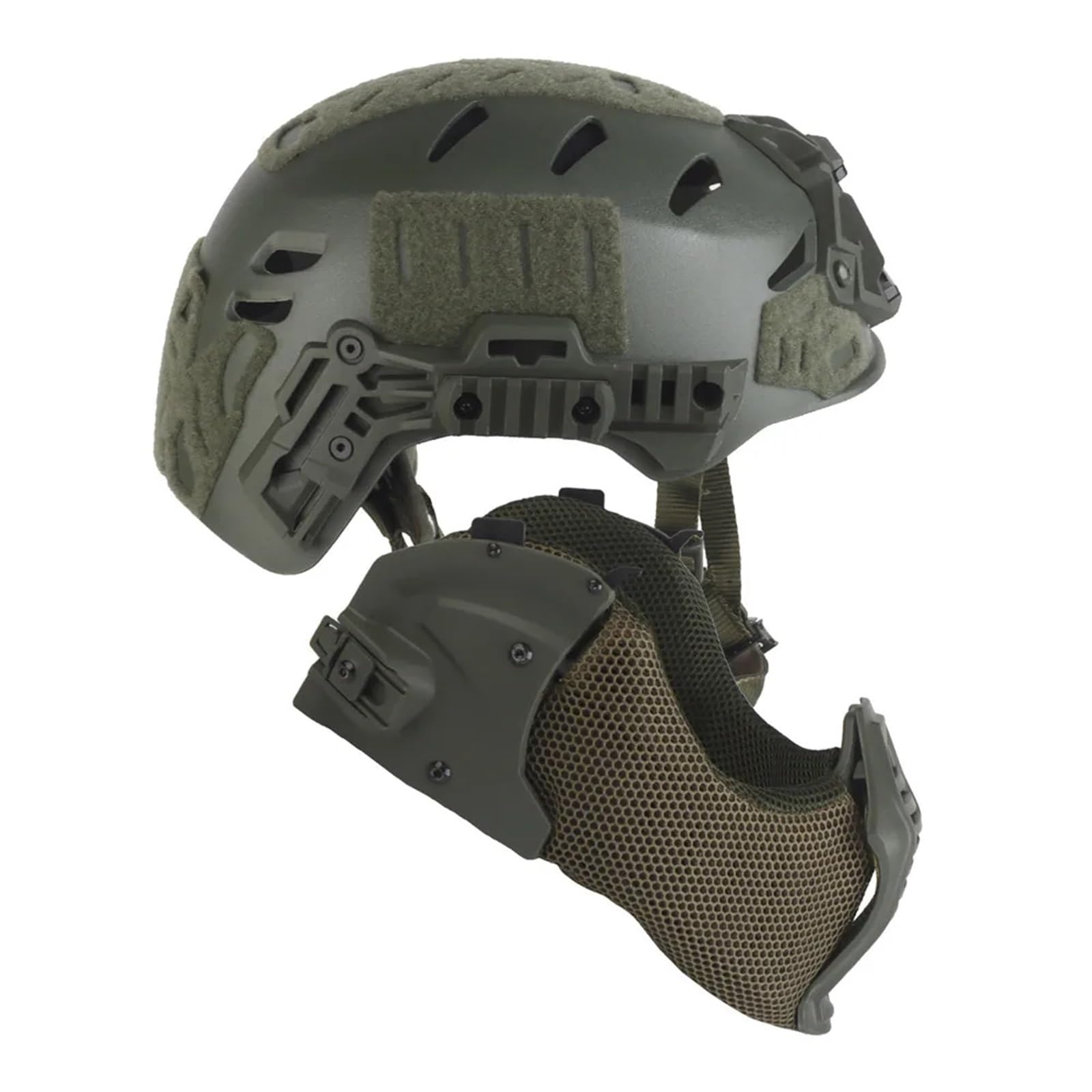Set Completo Di Protezione Per Casco Tactical 3.0 Wendy - Occhiali Flip, Paraorecchie, Paradenti Per Attrezzatura Allenamento Per Paintball, Softair E Altro