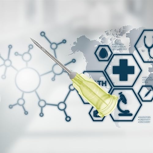 Miniatura 6 de 100 agujas de jeringa de 30 Ga de 12 pulgadas con tapa, accesorios de dispensación de laboratorio, empaquetadas individualmente
