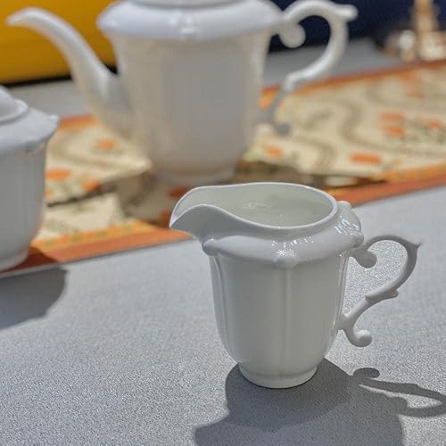 Miniatura 3 de Sizikato Jarra de crema de porcelana y tazón de azúcar, crema y juego de servir azúcar para té, café y leche