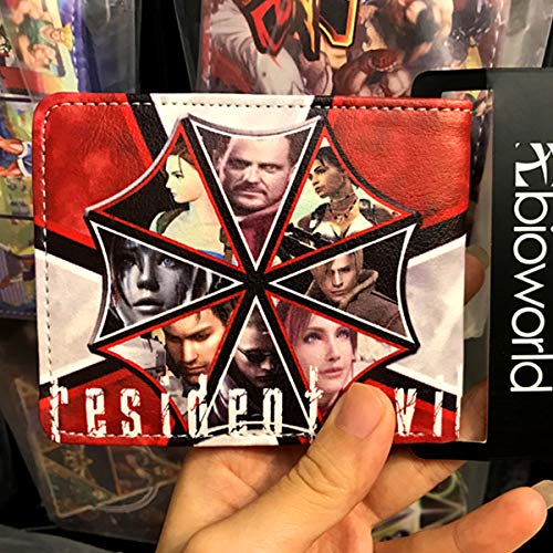 HINSCR Umbrella Corporation Themed Logo PU Leather Wallet Bi-fold Wallet for Men (style A) - Image 5