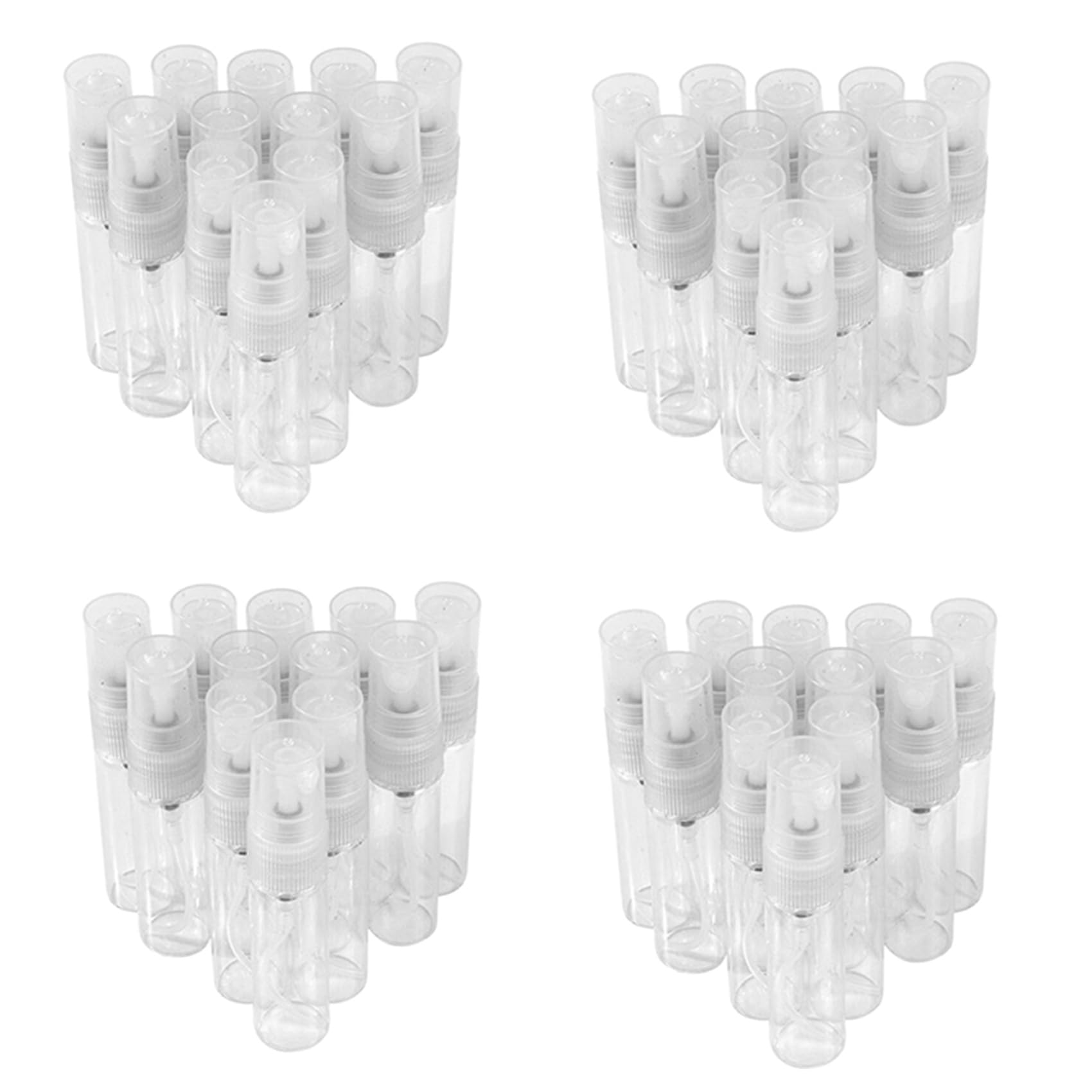 100Pcs Mini 5Ml Vidrio Recargable Perfume de Viaje Botella Vacía Atomizador Bomba