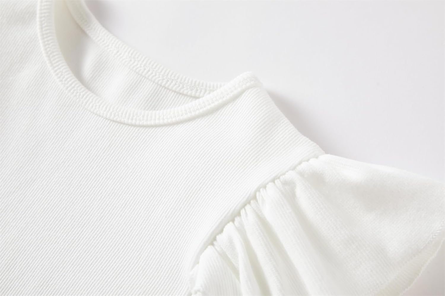 Girls Long Sleeve T-Shirt Cotton Rib-Knit Tees Toddler Stretch Basic Warm Round Neck Tops - Image 3