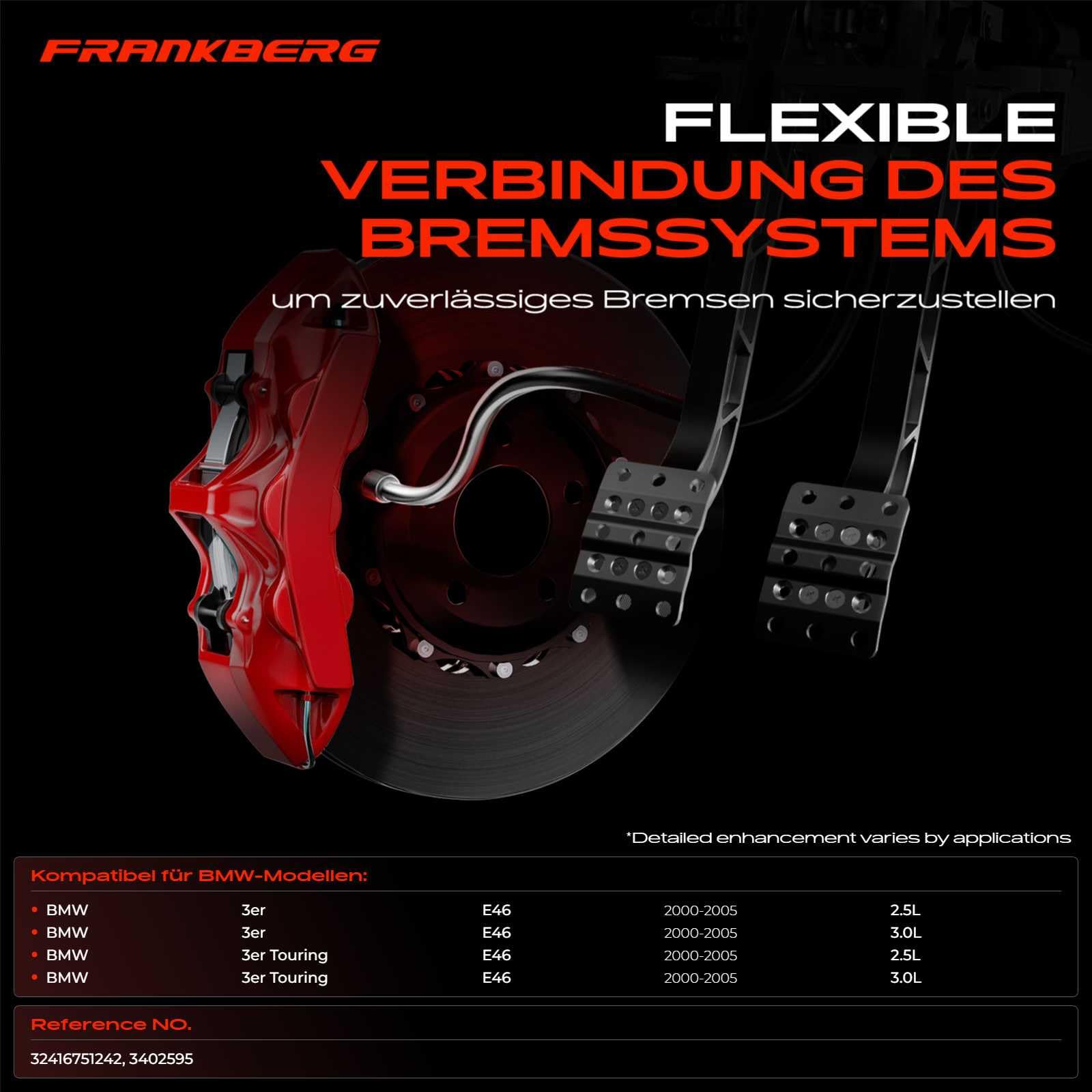 Frankberg Przewód sterujący, benzyna, kompatybilny z Touring 3/3, E46, 325xi 330xi 2,5 l, 3,0 l, 2000-2005, Replace# 32416751242