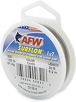 Vista 26 de Alambre de pesca americano Surflon recubierto de nailon 1x7 de acero inoxidable, línea líder de pesca para agua salada, prueba de 10 libras - prueba