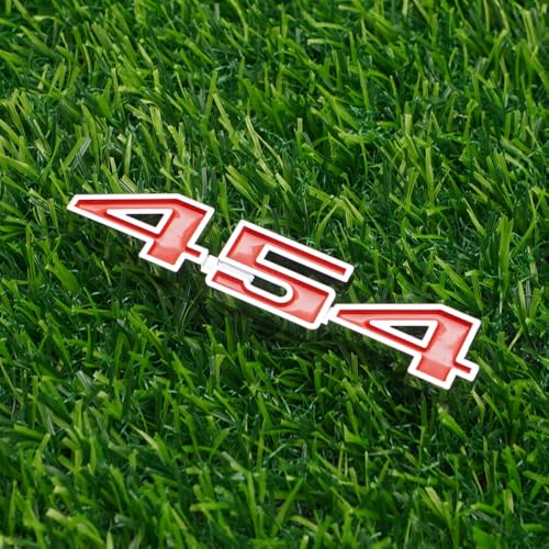 Image of Right & Left Badge 3D Emblems Nameplate Replacement for 3975410 1970-1974 inch454 inch 2Pc (Chrome Red)