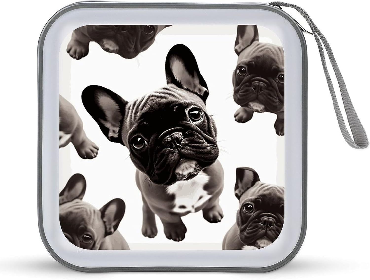 French Bulldog2 CD Case CD Storage Box DVD Sleeves