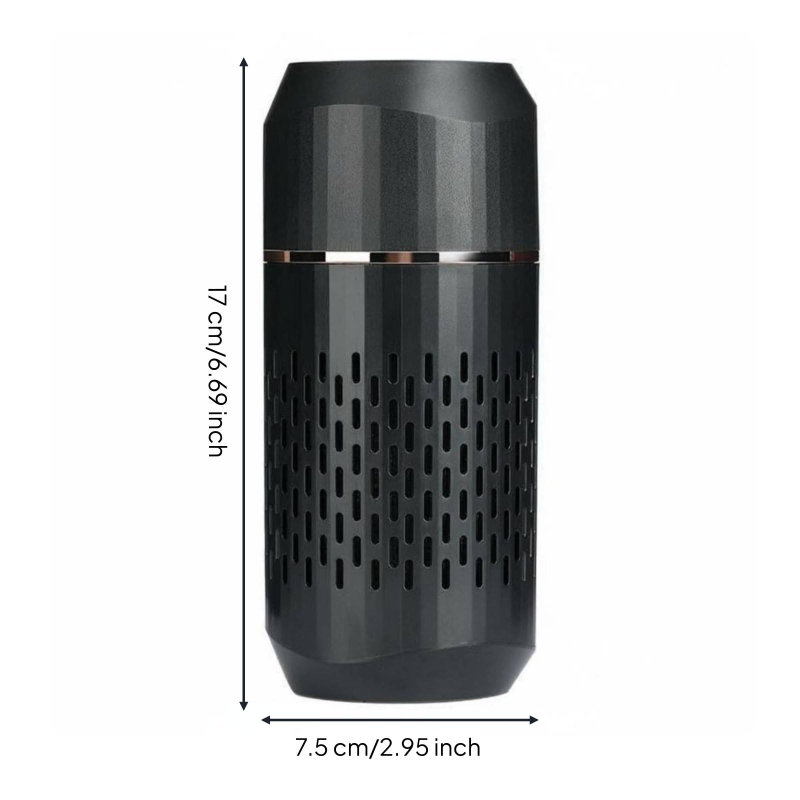predolo Mini Purificador de Aire Portátil Filtro HEPA Purificador de Aire USB Funcionamiento Silencioso para Oficina, Negro